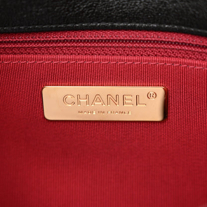 Chanel Shiny Goatskin Quilted Large Chanel 19 Flap Black 6 of 11