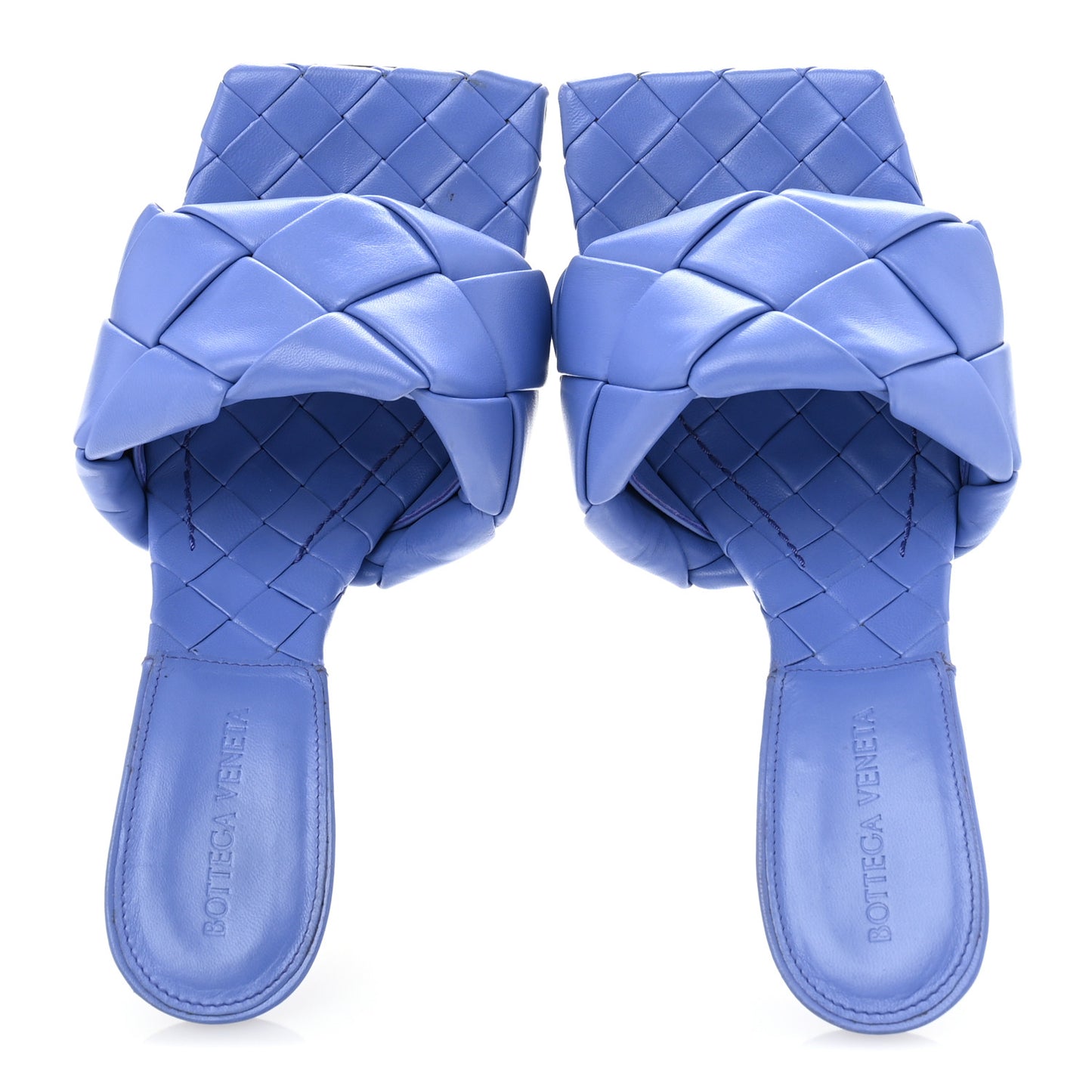 Nappa Maxi Intrecciato Lido 90mm Mule Sandals 38.5 Indigo