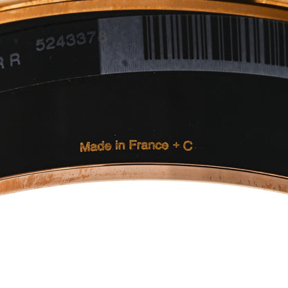 Hermes Enamel Printed Wide Brides De Gala Tattoo Bracelet 65 Cuivre 5 of 5