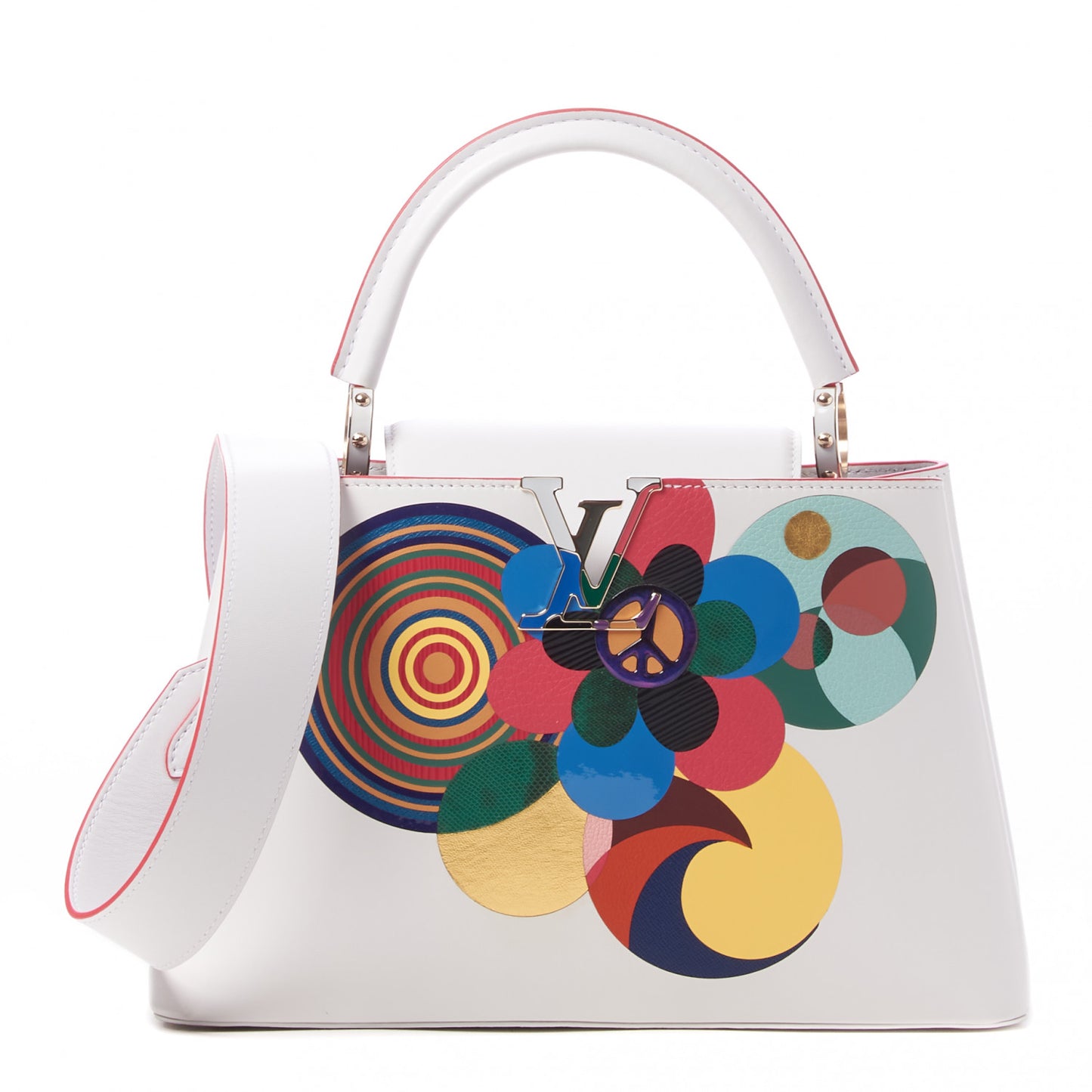 Lambskin Artycapucines MM Beatriz Milhazes Multicolor White