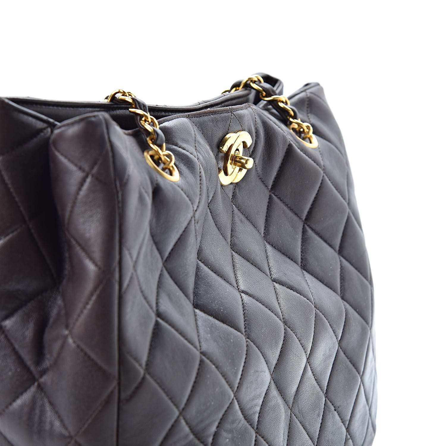Chanel Lambskin Quilted Tote Brown 16 of 16