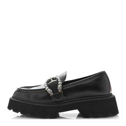 Gucci Cordovan Lux Dionysus Hunder Loafers 39.5 Black 1 of 12