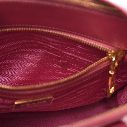 Prada Saffiano Vernice Mini Galleria Double Zip Tote Peonia 12 of 12