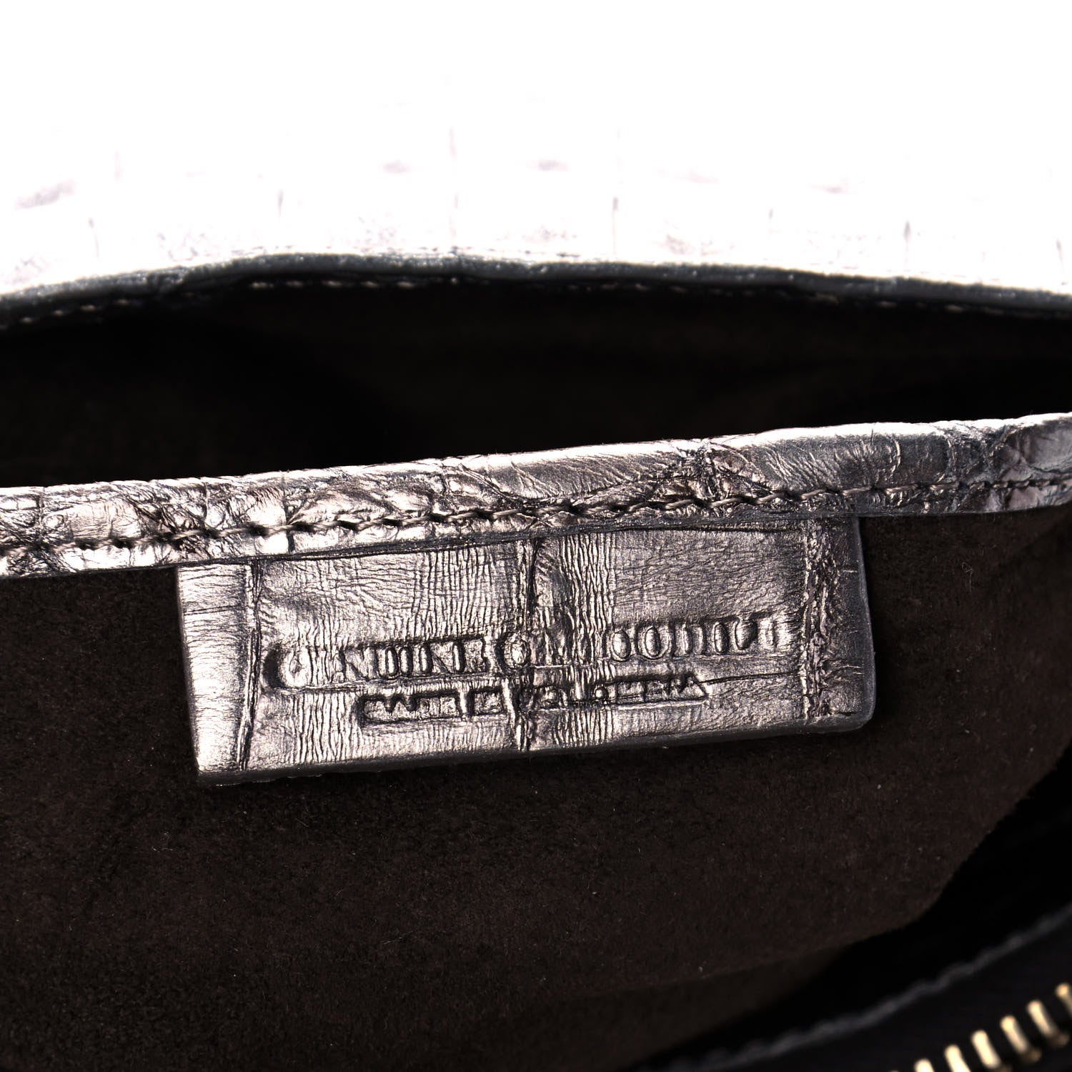 Nancy Gonzalez Metallic Crocodile Flap Chain Shoulder Bag Grey 7 of 10