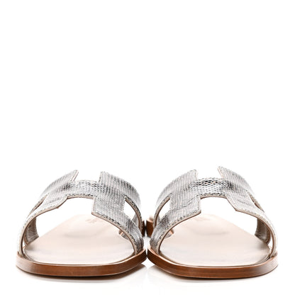 Hermes Lizard Oran Sandals 37 Ombre 2 of 10