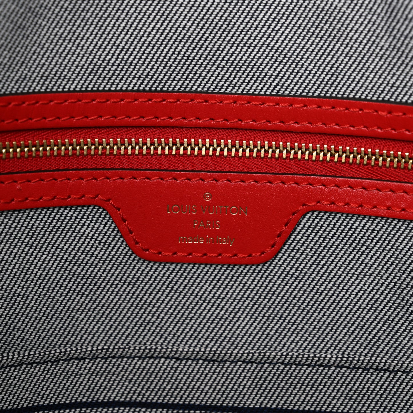 Denim Damier Monogram Onthego Blue Rouge