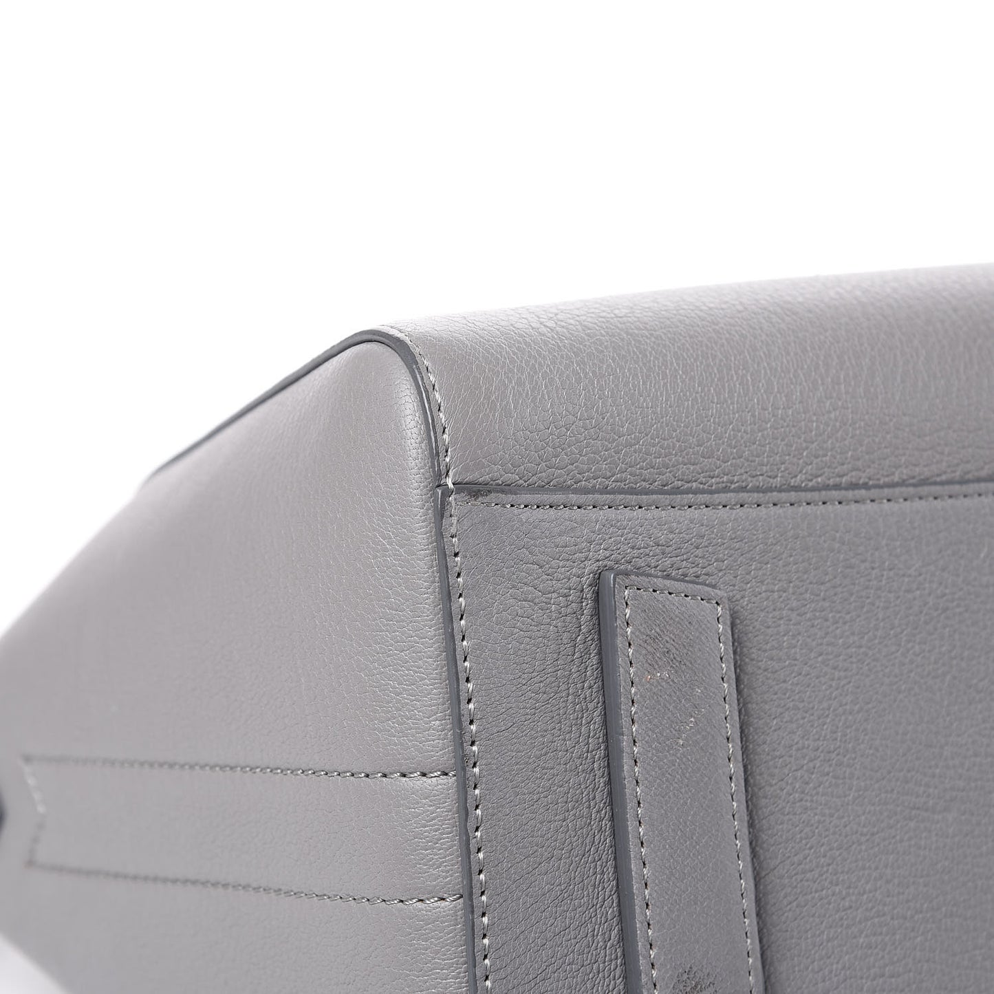 Sugar Goatskin Small Antigona Pearl Grey