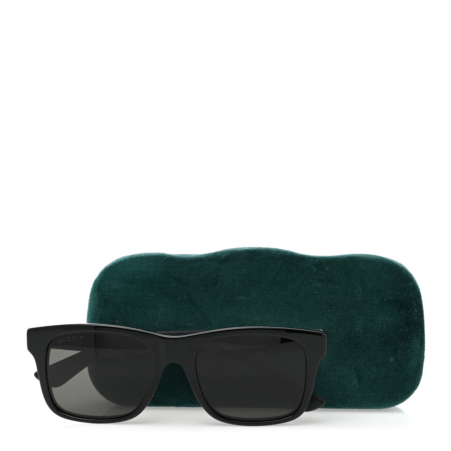 Gucci Polarized Square Frame Web Sunglasses GG0008S Black 8 of 8