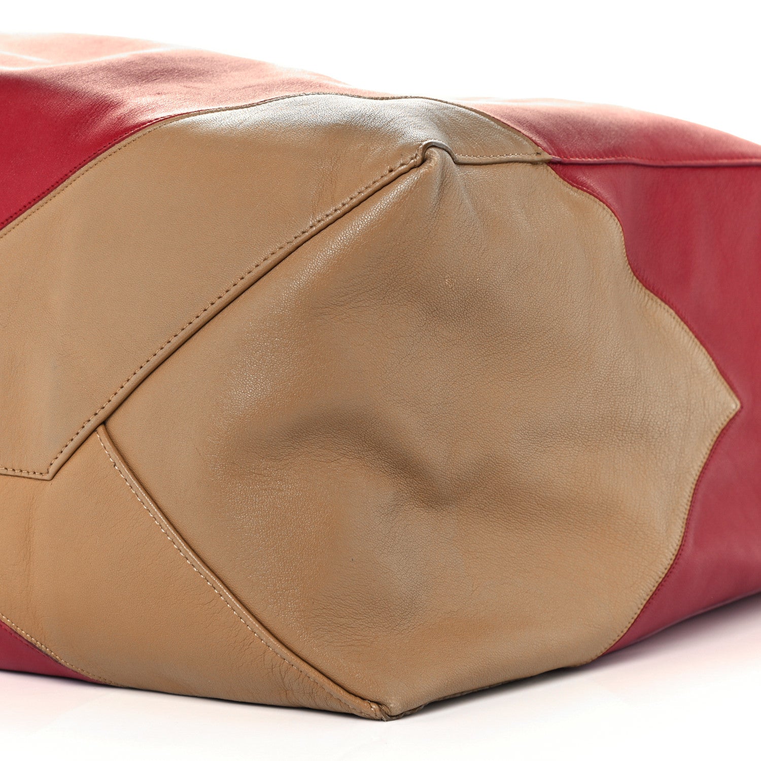 Celine Lambskin Horizontal Bi-Color Coeur Cabas Raspberry Butter 9 of 9