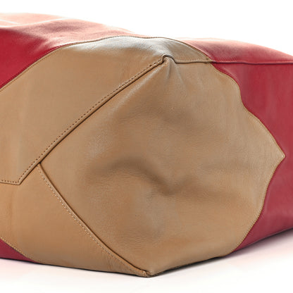 Celine Lambskin Horizontal Bi-Color Coeur Cabas Raspberry Butter 9 of 9