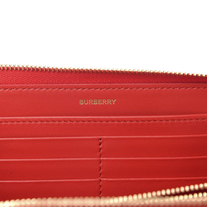 Burberry London Calfskin TB Zip Around Wallet Red 6 of 7
