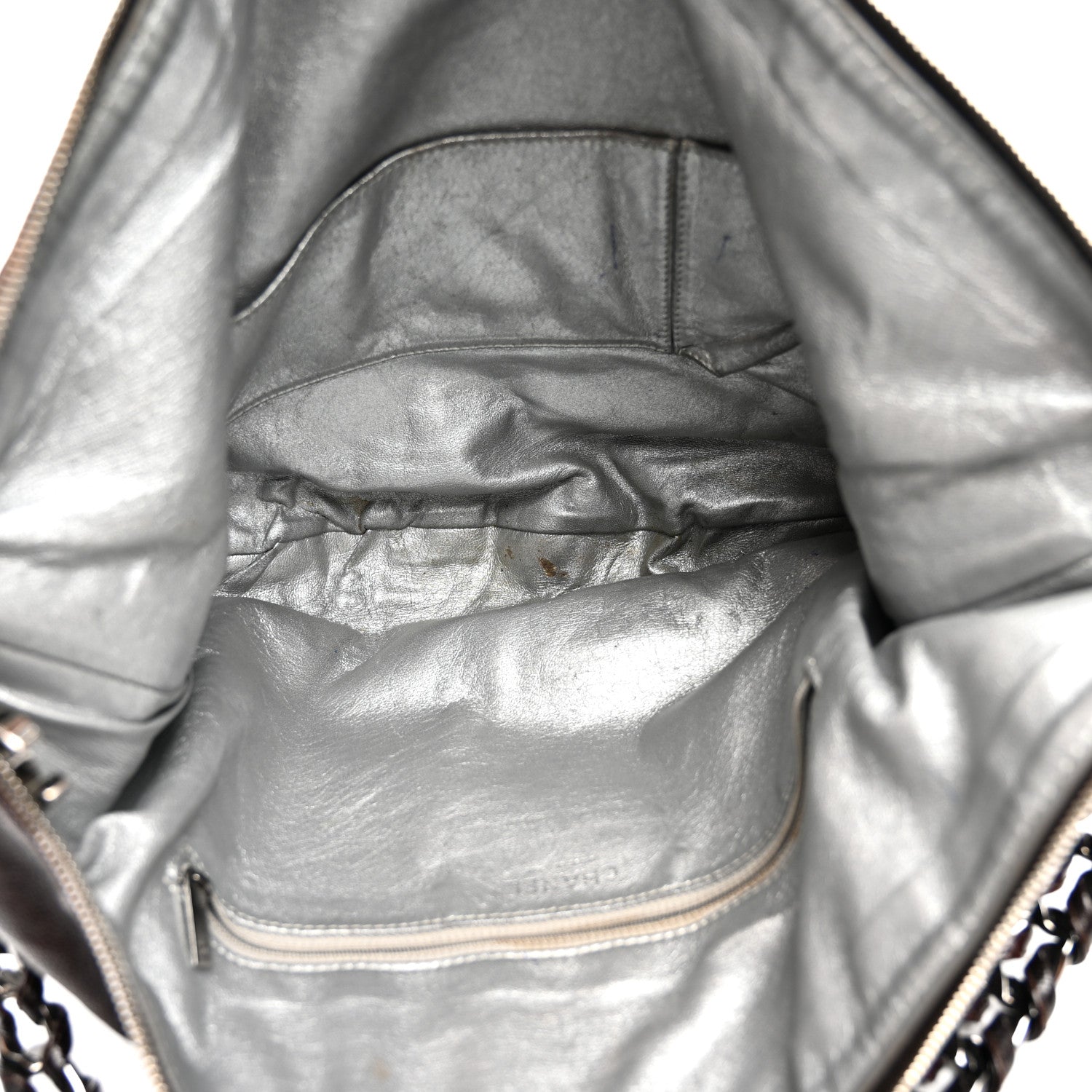 Chanel Glazed Caviar Modern Chain Hobo Brown 5 of 12