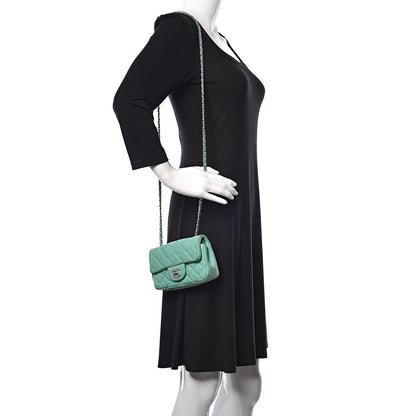 Chanel Caviar Quilted Extra Mini Flap Green 2 of 22