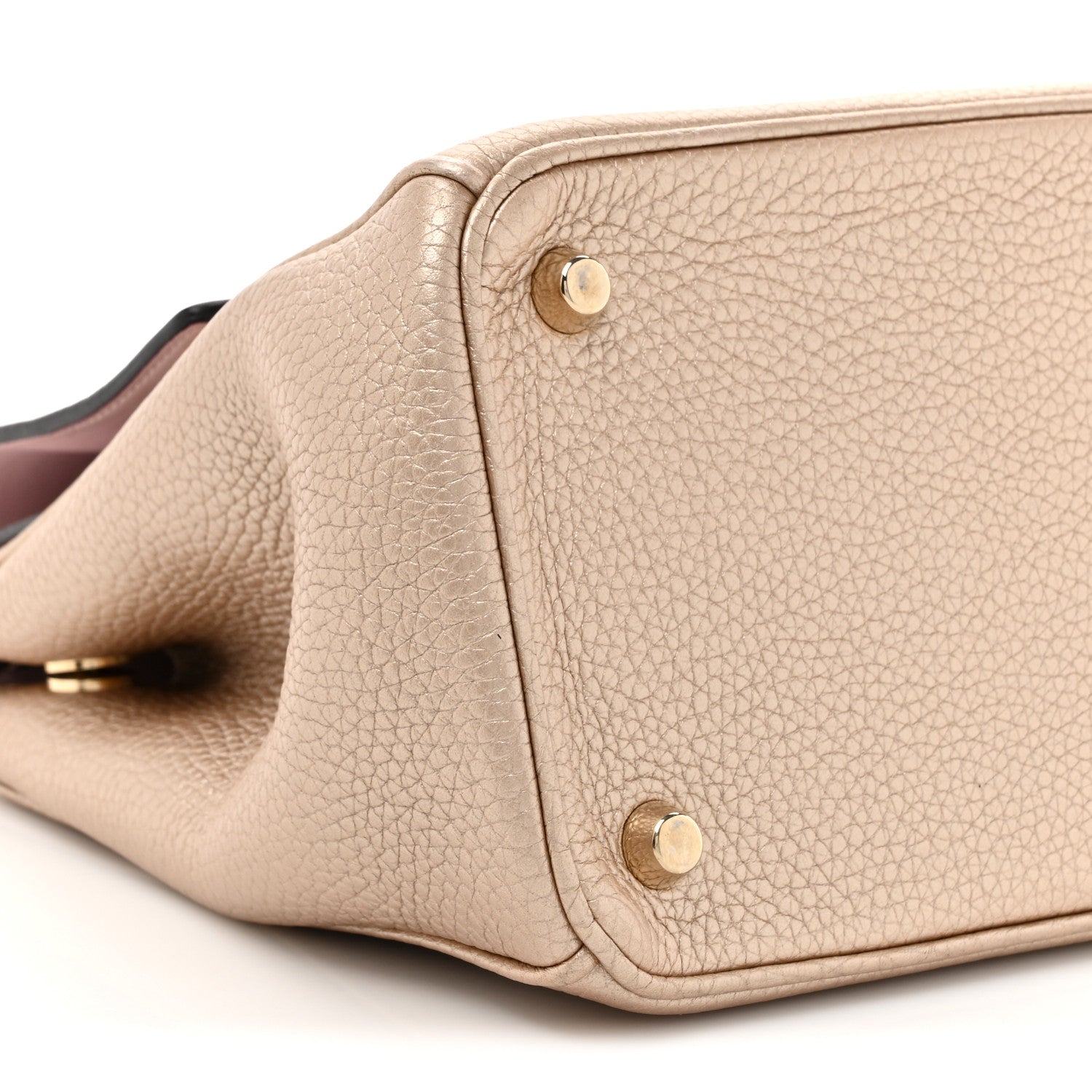 Christian Dior Metallic Bullcalf Small Be Dior Flap Pale Gold 11 of 19