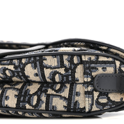 Christian Dior Oblique Mini Saddle Bag Blue 10 of 12
