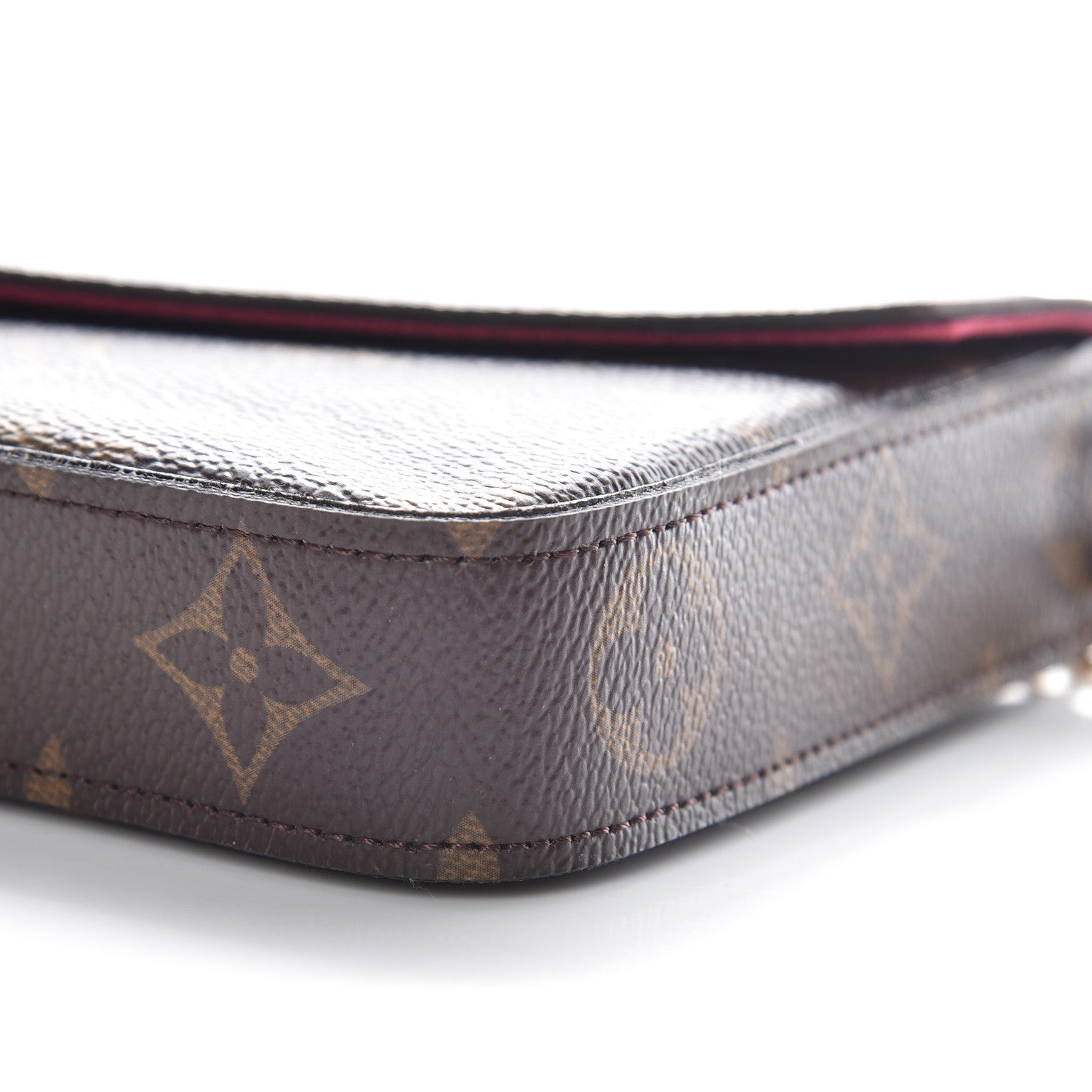Louis Vuitton Monogram Pochette Felicie Chain Wallet Fuchsia 7 of 17