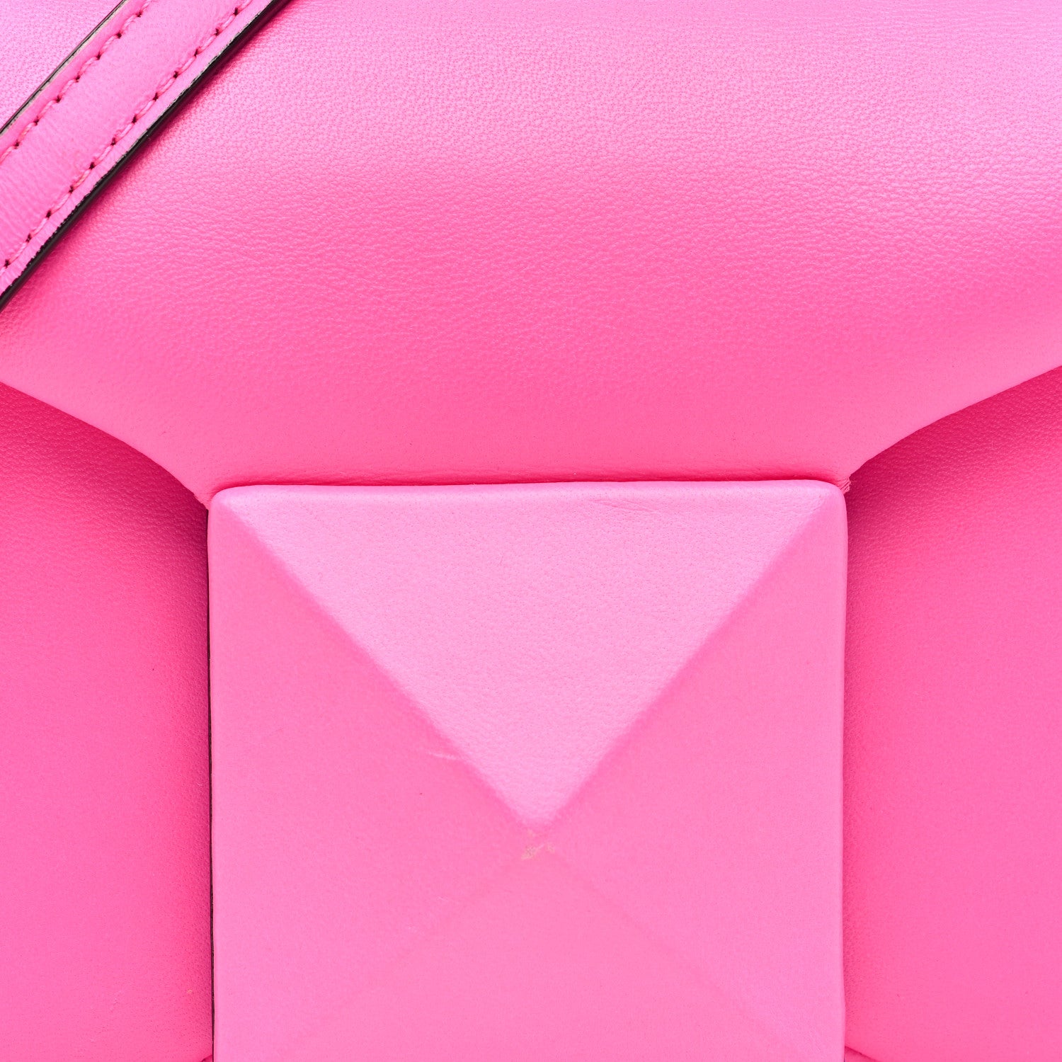 Valentino Garavani Nappa Tonal Monochrome Mini One Stud Top Handle Bag Pink PP 7 of 9