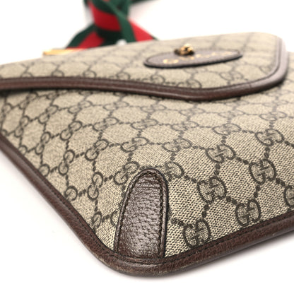 Gucci GG Supreme Monogram Web Medium Neo Vintage Flap Messenger Bag Beige New Acero 7 of 8