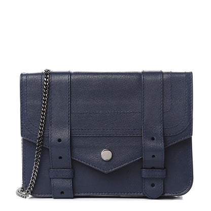 Proenza Schouler Lambskin Large PS1 Chain Wallet Indigo 1 of 10