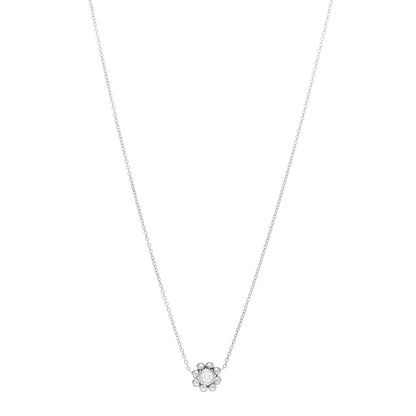 Tiffany 18K White Gold Diamond Paloma Picasso Jolie Flower Necklace 1 of 4