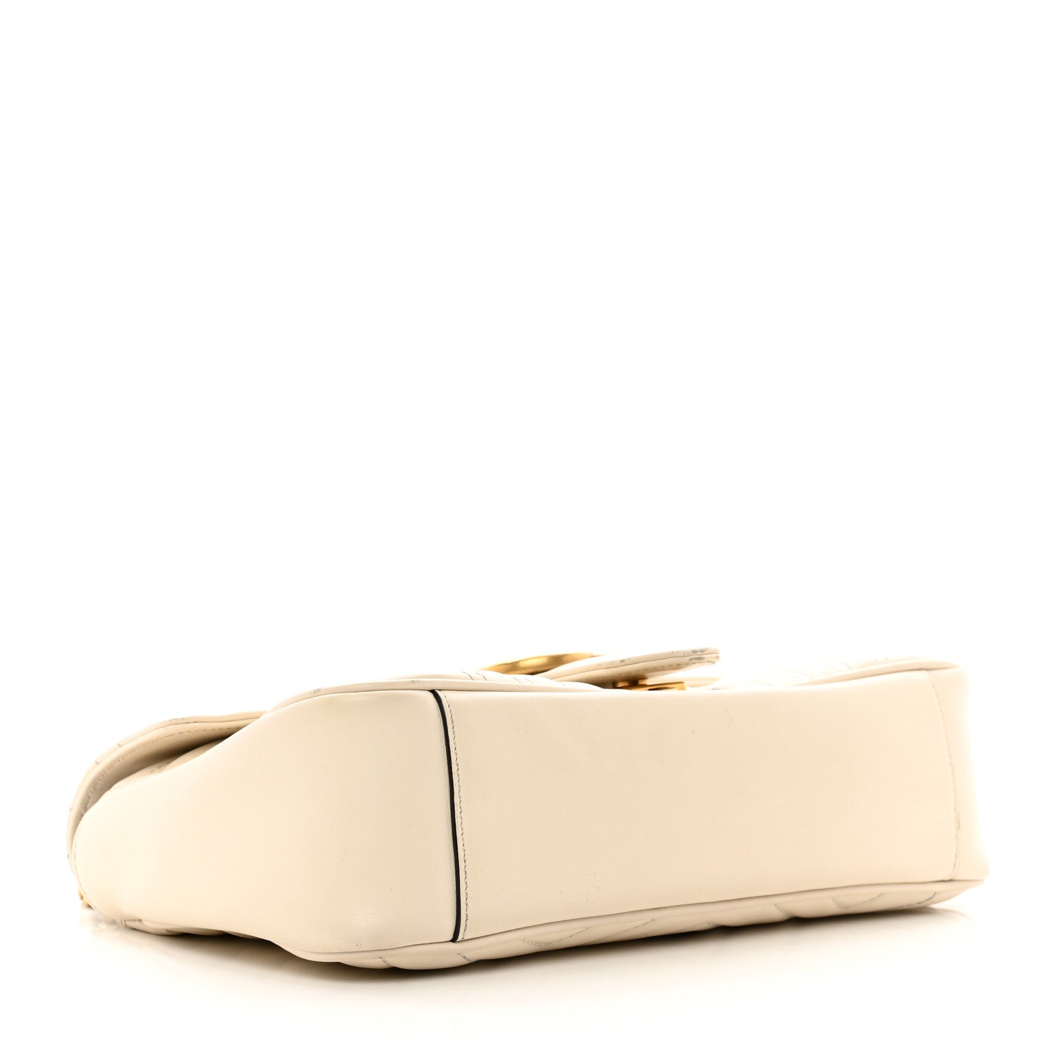 Gucci Calfskin Matelasse Small GG Marmont Shoulder Bag White 4 of 12