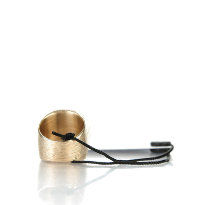 Chanel Metal Quilted CC Ring 5.5 Gold Pearly White 4 of 5