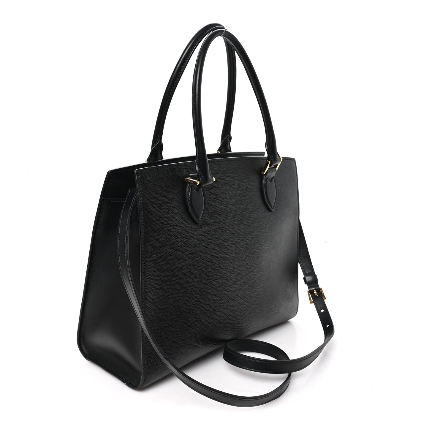 Saffiano Soft Calfskin Large Tote Black