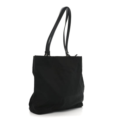 Prada Tessuto Nylon Calfskin Shopping Tote Black 3 of 9