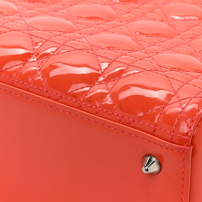 Christian Dior Patent Cannage Medium Lady Dior Orange 14 of 14