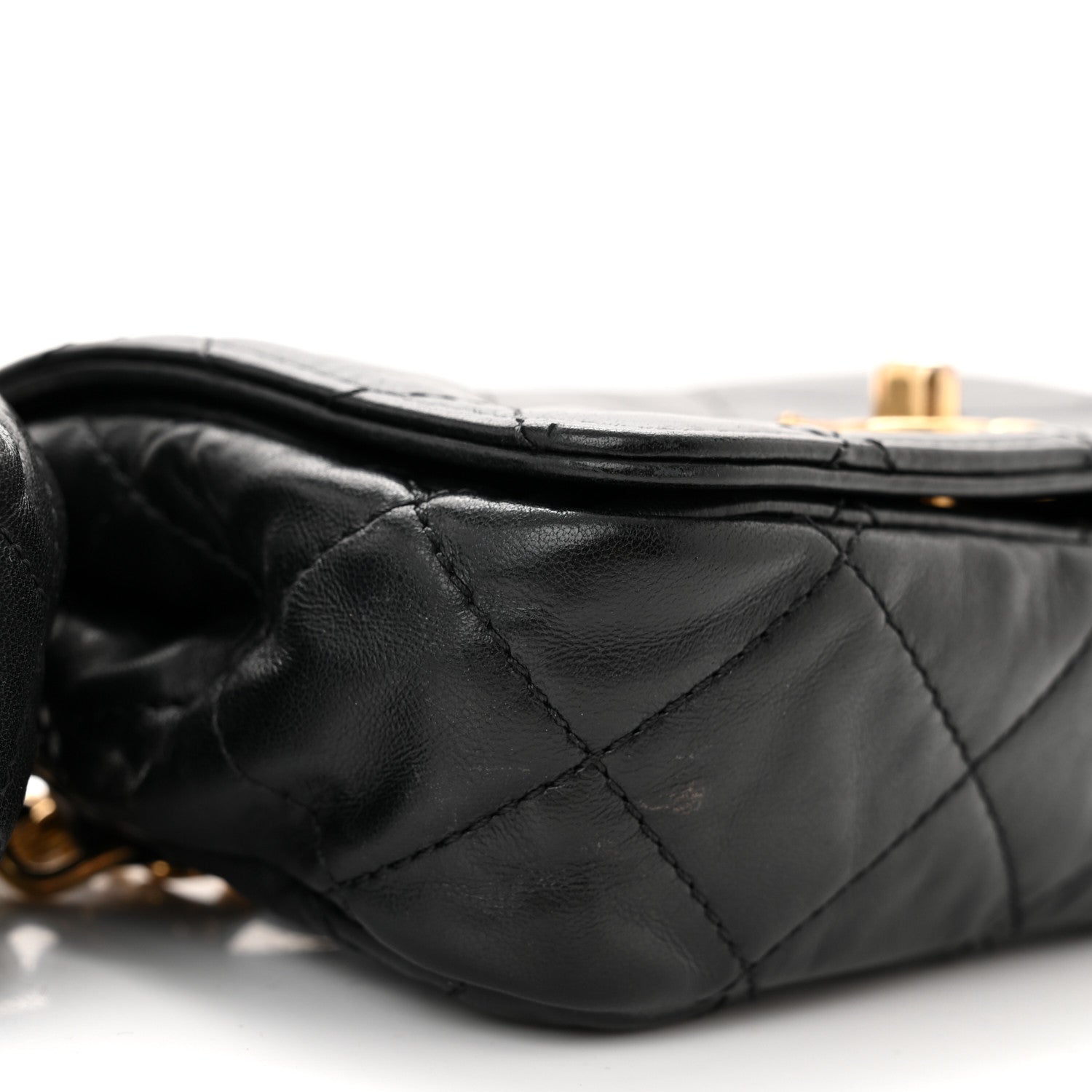 Chanel Lambskin Quilted Enamel CC Waist Bag With Pouch Black 12 of 16