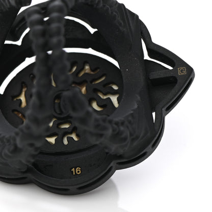 Gucci Metal Crystal Velvet Ring 16 Black 5 of 5