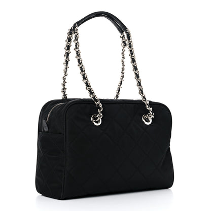 Prada Nylon Tessuto Impuntu Quilted Shoulder Bag Black 3 of 15