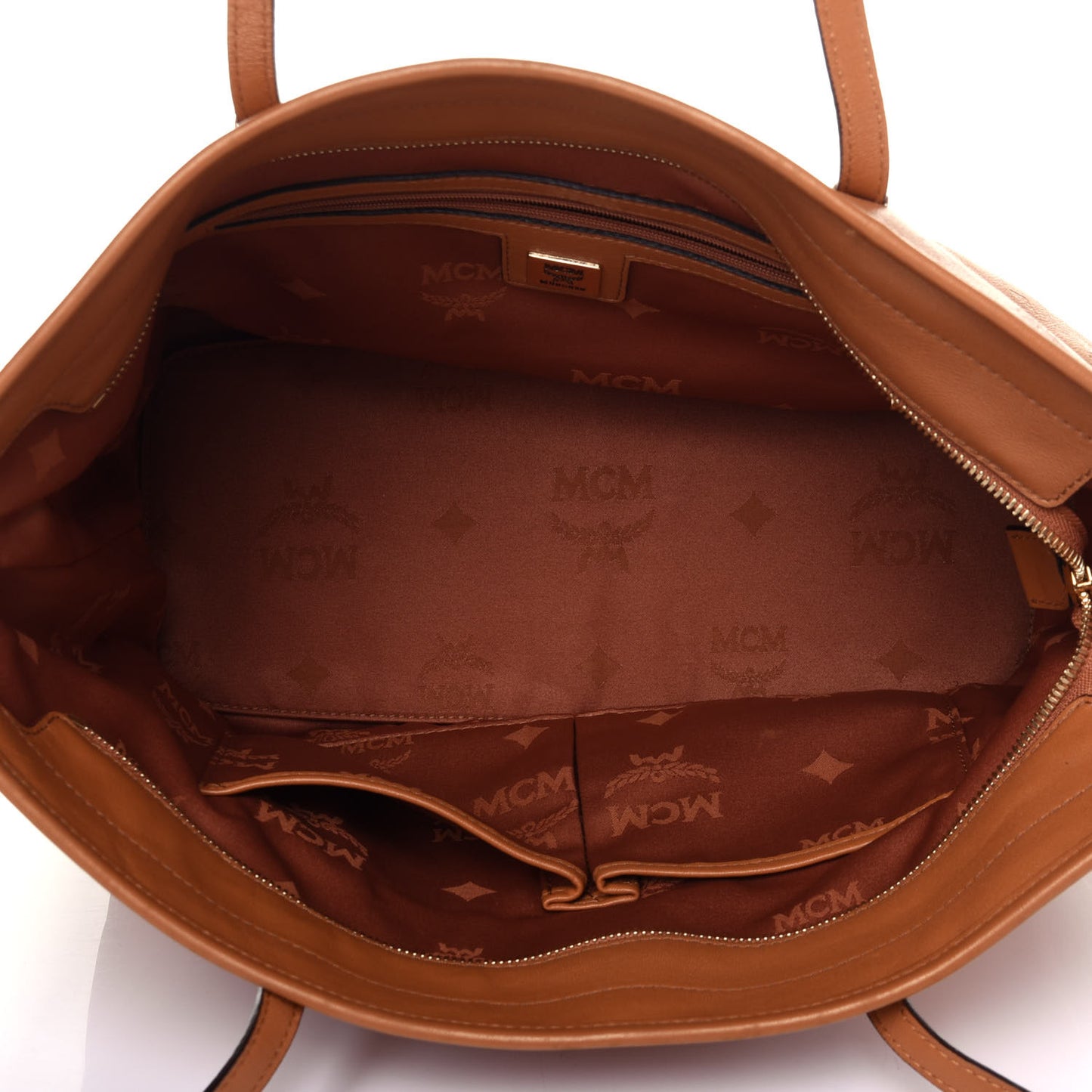 Calfskin Ottomar Monogram Tote Cognac