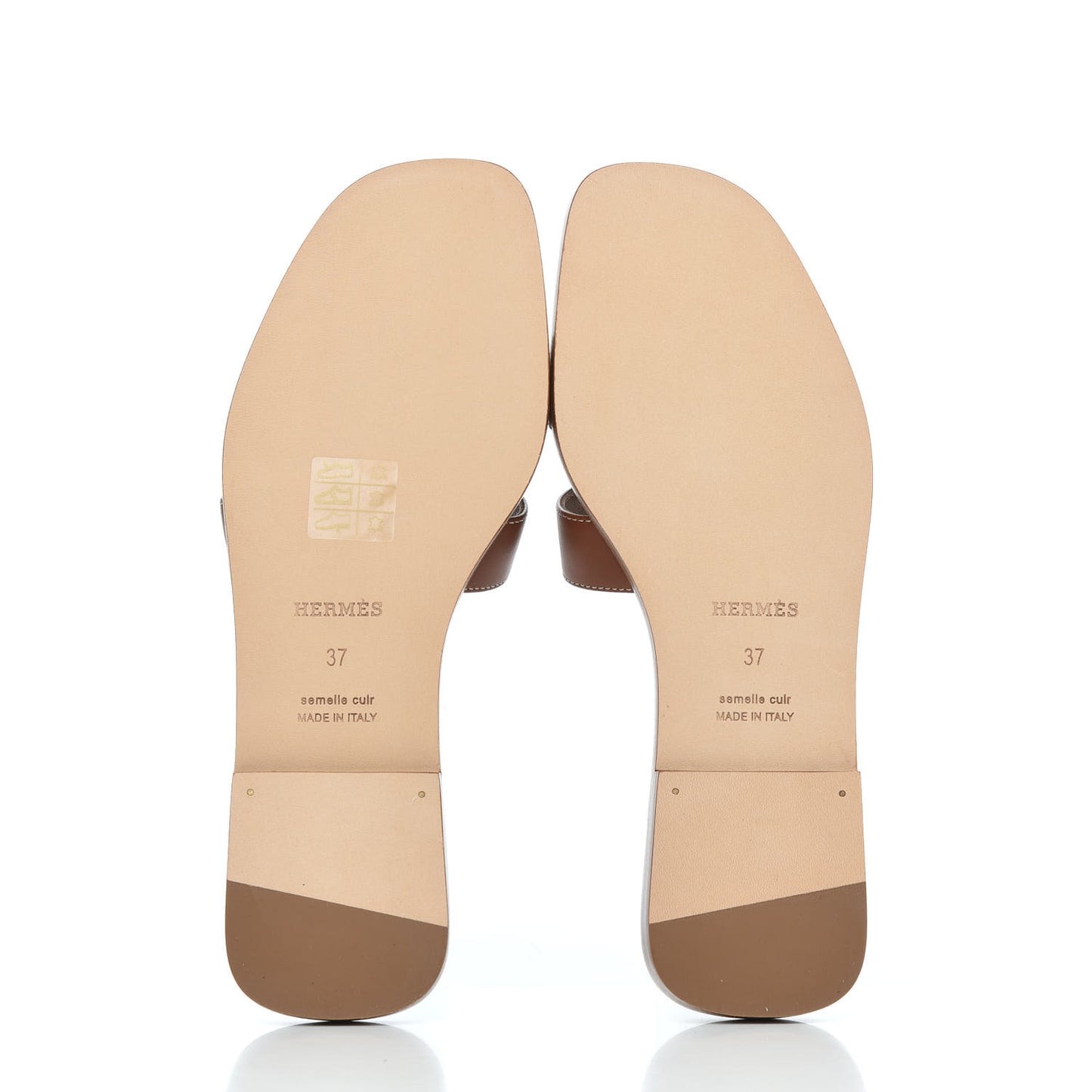 Box Calfskin Oran Sandals 37 Gold