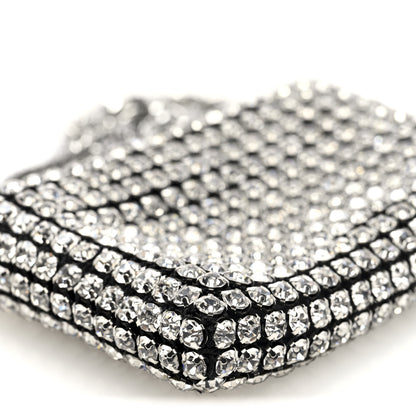 Alexander Wang Mesh Crystal Rhinestone Nano Heiress Shoulder Bag Black Silver 8 of 9