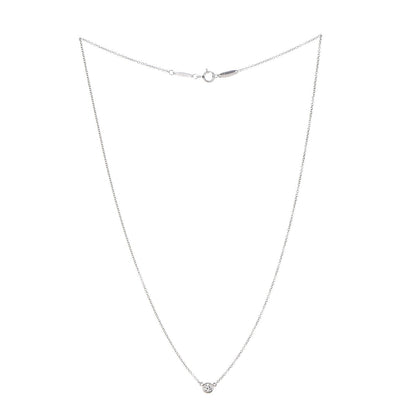 Tiffany Platinum Diamond .08ct Elsa Peretti Diamonds by the Yard Pendant Necklace 3 of 7