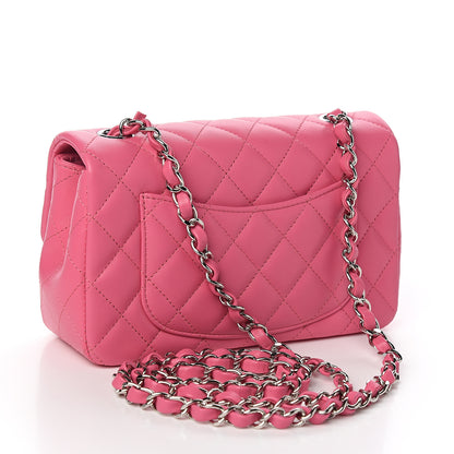 Chanel Lambskin Quilted Mini Rectangular Flap Pink 2 of 10