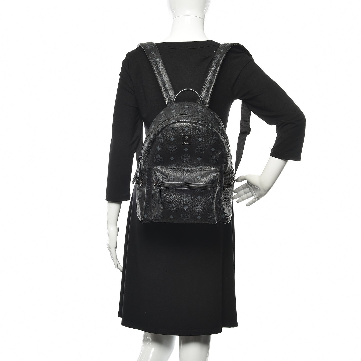 Visetos Small Side Stud Stark Backpack Black