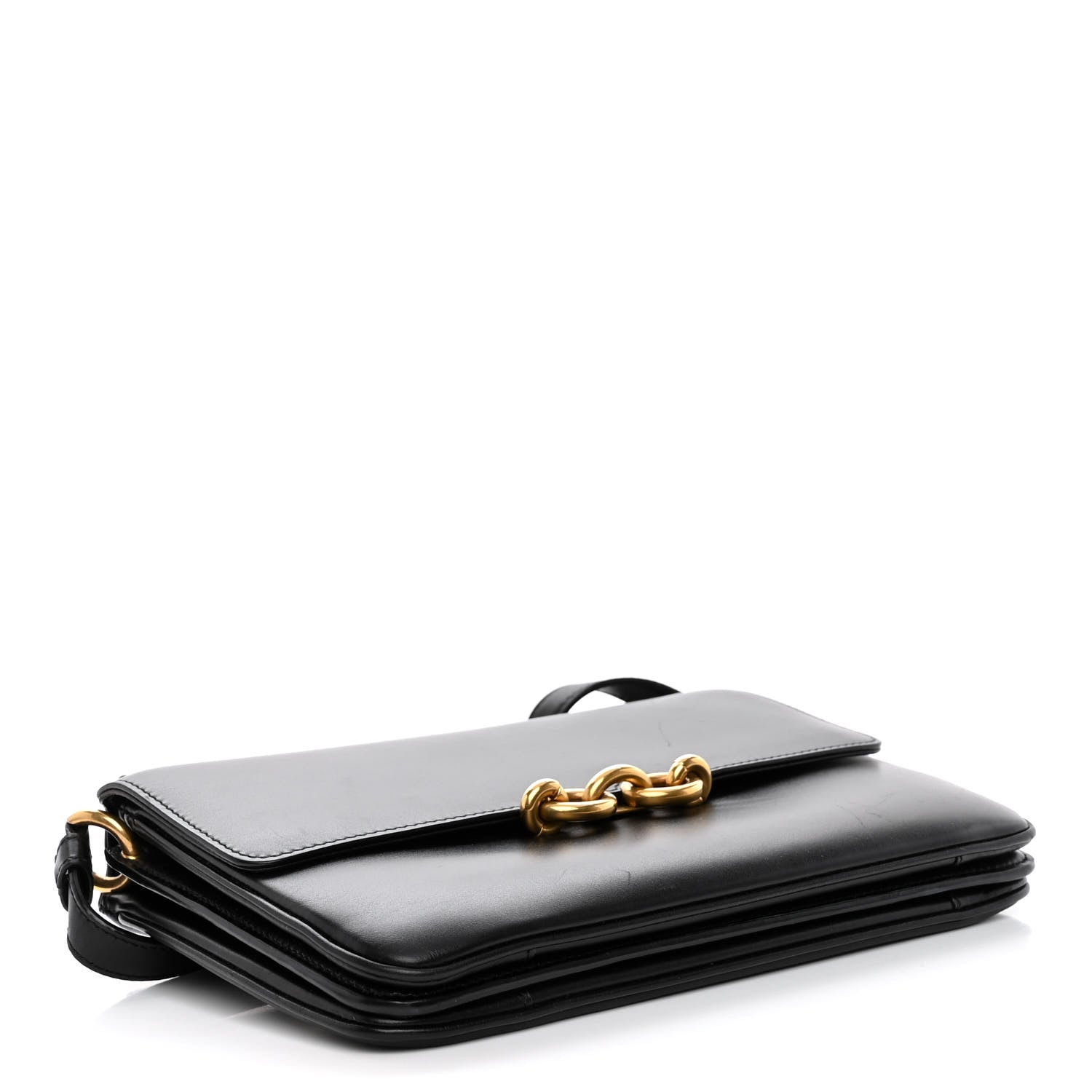 Saint Laurent Smooth Calfskin Le Maillon Satchel Black 4 of 11