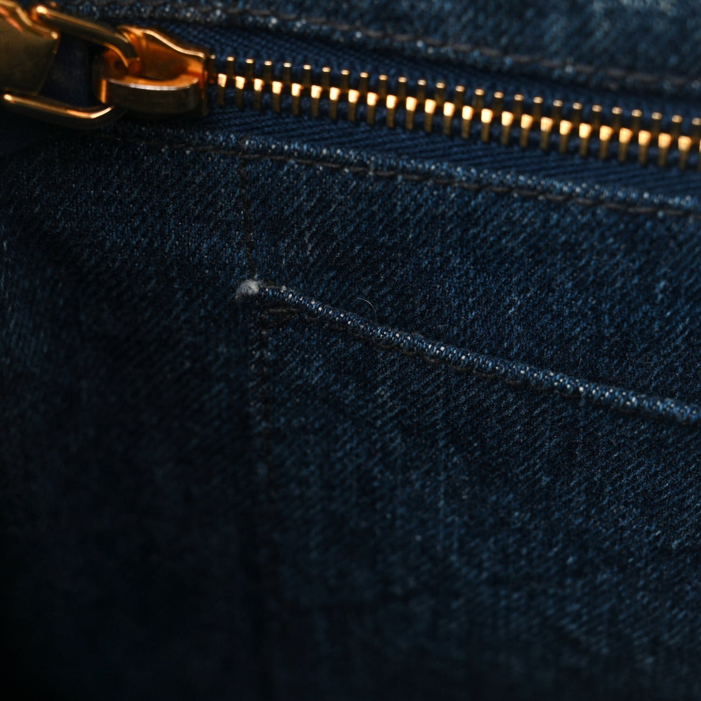 Denim Canapa Small Logo Tote Avio