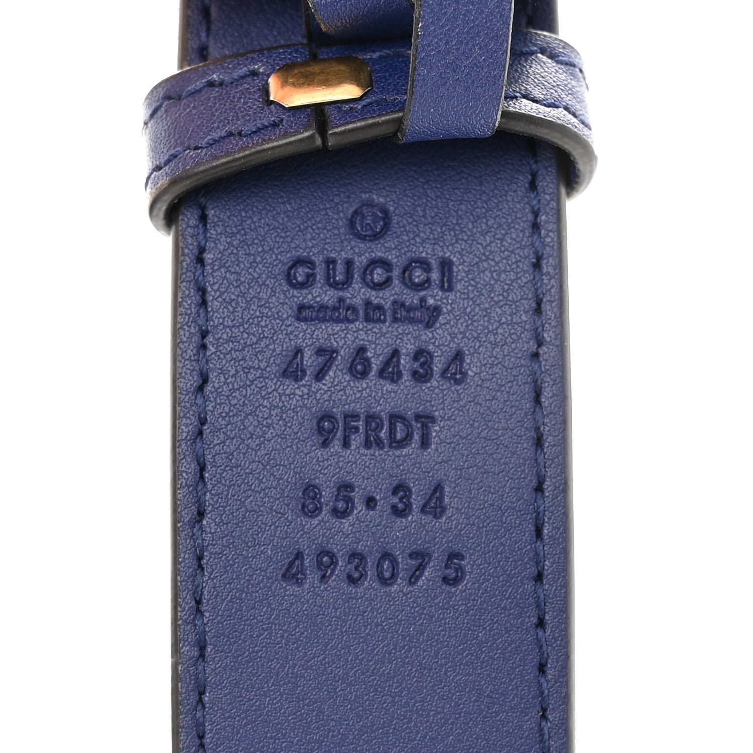 Gucci Velvet Matelasse GG Marmont Belt Bag 85 34 Cobalt Blue 8 of 13