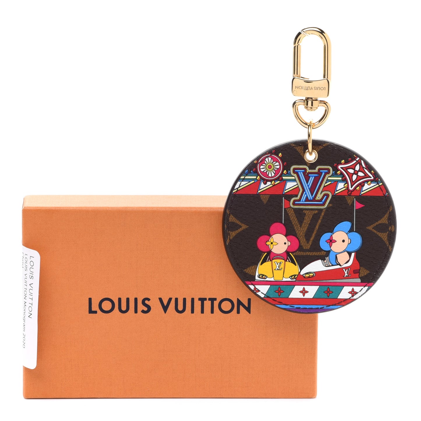 Monogram 2020 Christmas Animation Bumper Cars Bag Charm Key Ring Coquelicot