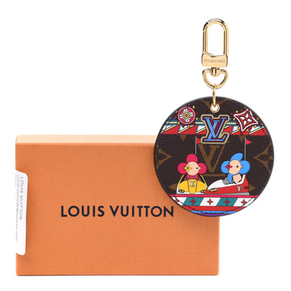Louis Vuitton Monogram 2020 Christmas Animation Bumper Cars Bag Charm Key Ring Coquelicot 5 of 5