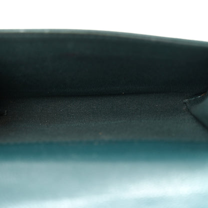 Chanel Caviar Quilted Flap Card Holder Turquoise 5 of 14