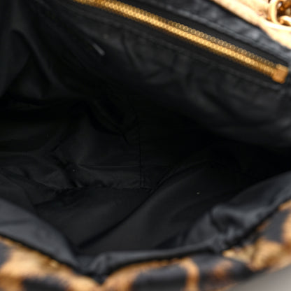 Balenciaga Nylon Monaco Mini Leopard Shoulder Bag Brown 5 of 9