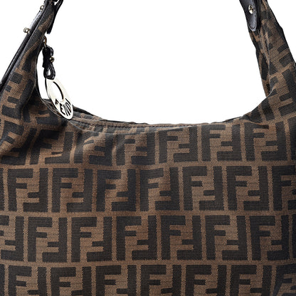 Fendi Zucca Small Chef Chain Hobo Tobacco 7 of 9