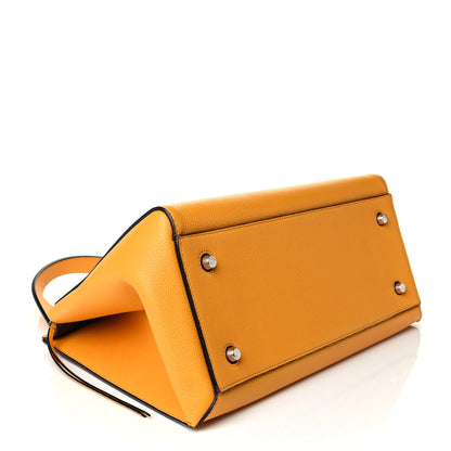 Celine Drummed Calfskin Medium Edge Shoulder Bag Ocre 3 of 8