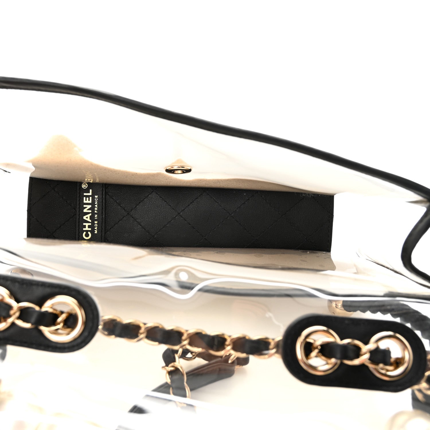 Chanel Lambskin PVC Sand By The Sea Flap With Pearl Strap Black 5 of 11