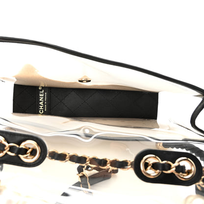 Chanel Lambskin PVC Sand By The Sea Flap With Pearl Strap Black 5 of 11