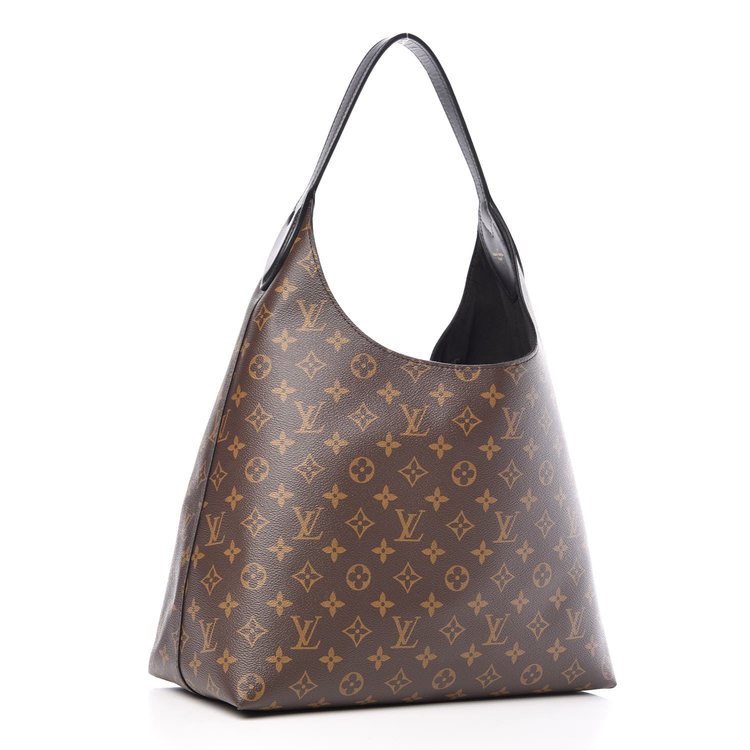 Louis Vuitton Monogram Flower Hobo Black 3 of 9